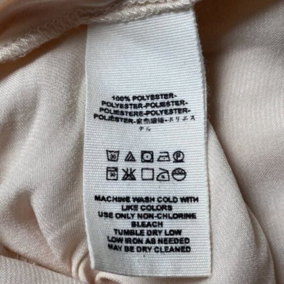 Free People V-Neck Long Sleeve With Rouching Puff Shoulder Pale Peach Women’s S - Picture 9 of 9